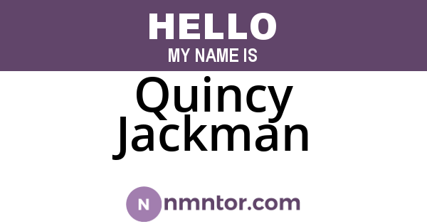 Quincy Jackman