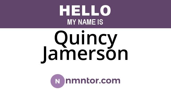 Quincy Jamerson