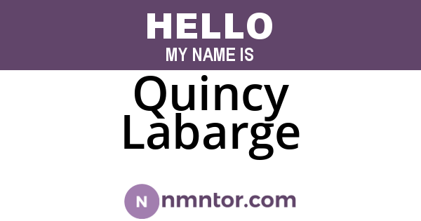 Quincy Labarge