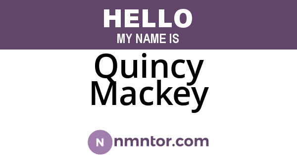 Quincy Mackey
