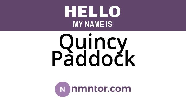 Quincy Paddock