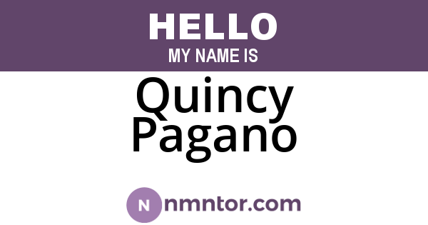 Quincy Pagano