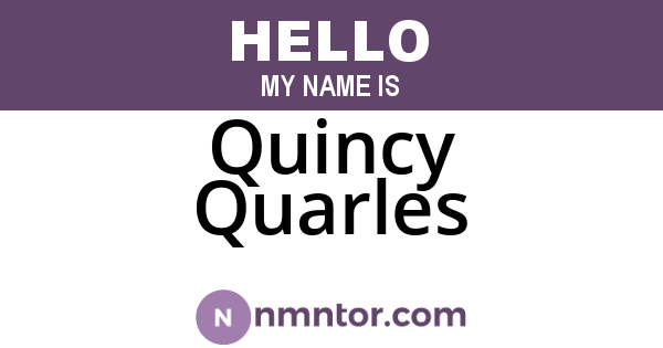 Quincy Quarles