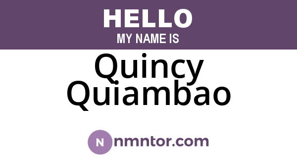 Quincy Quiambao