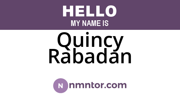 Quincy Rabadan