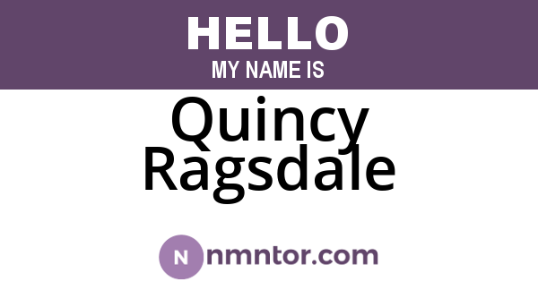 Quincy Ragsdale