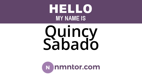 Quincy Sabado