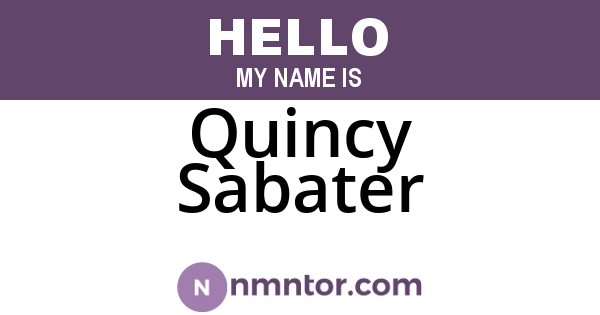 Quincy Sabater