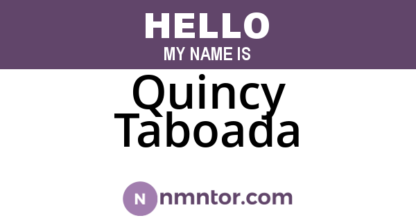 Quincy Taboada