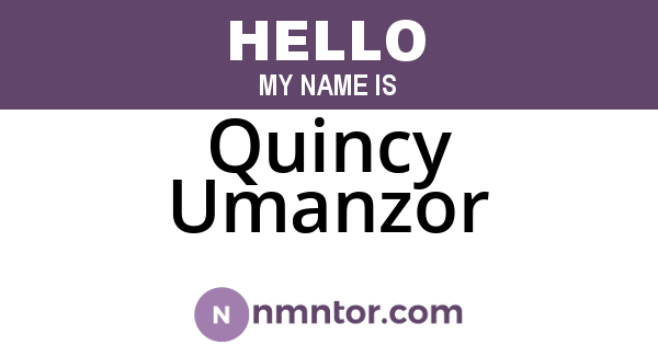 Quincy Umanzor