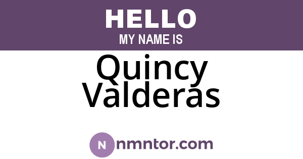 Quincy Valderas