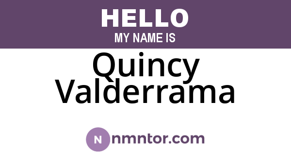 Quincy Valderrama