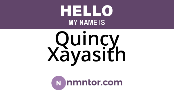 Quincy Xayasith