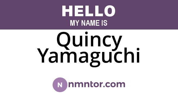 Quincy Yamaguchi