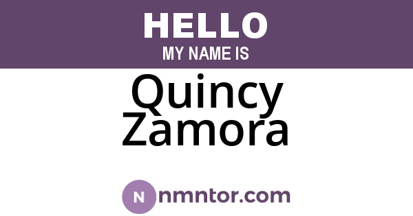 Quincy Zamora