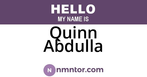 Quinn Abdulla