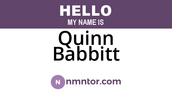 Quinn Babbitt