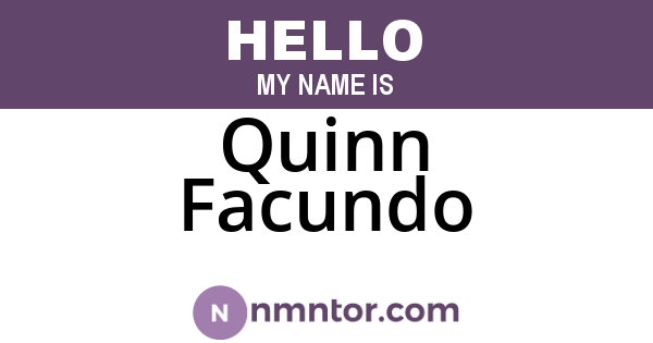 Quinn Facundo