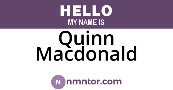 Quinn Macdonald