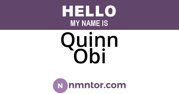 Quinn Obi