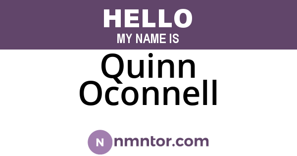 Quinn Oconnell