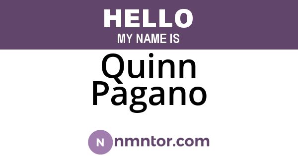 Quinn Pagano