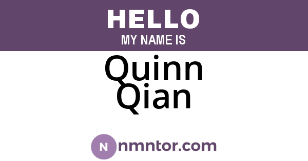 Quinn Qian
