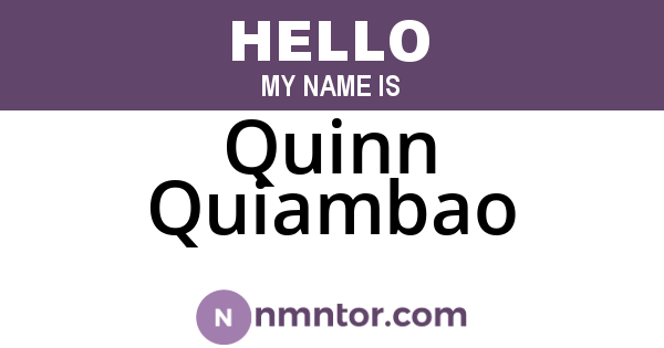 Quinn Quiambao