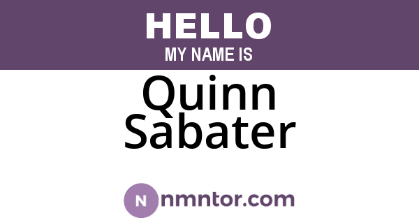 Quinn Sabater