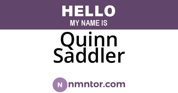 Quinn Saddler