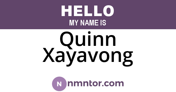 Quinn Xayavong