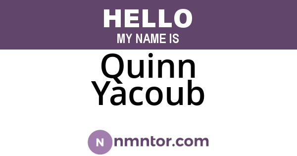 Quinn Yacoub