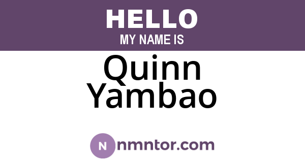Quinn Yambao