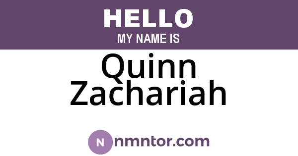 Quinn Zachariah
