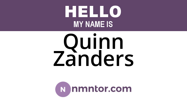 Quinn Zanders