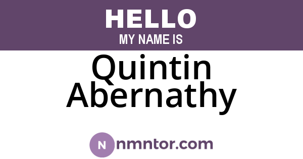 Quintin Abernathy