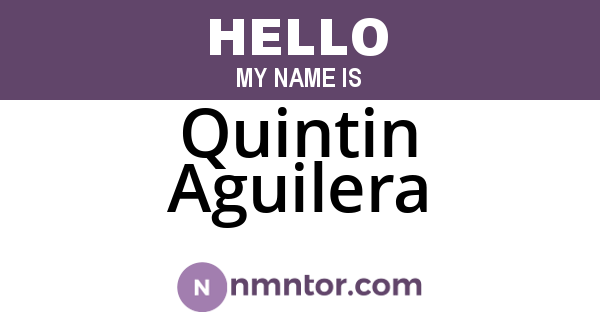 Quintin Aguilera