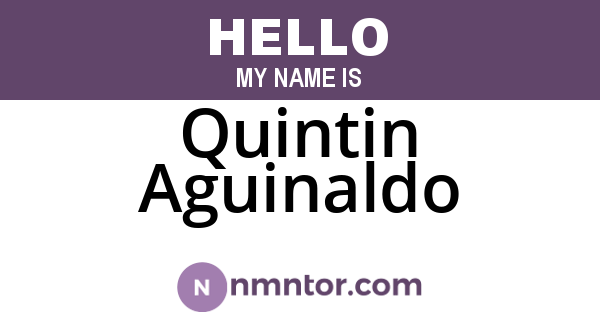Quintin Aguinaldo