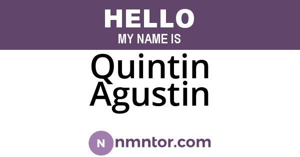 Quintin Agustin