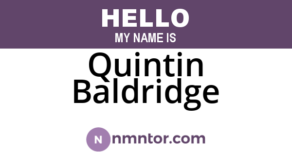 Quintin Baldridge