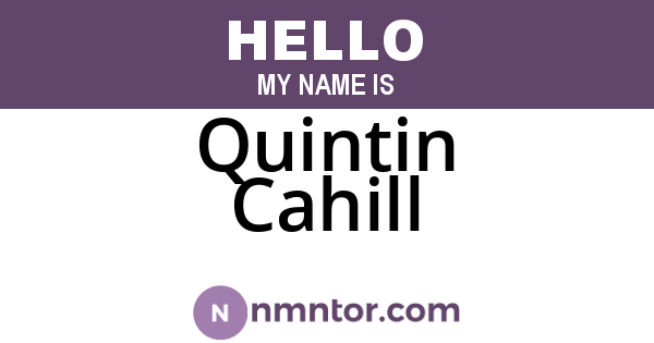 Quintin Cahill