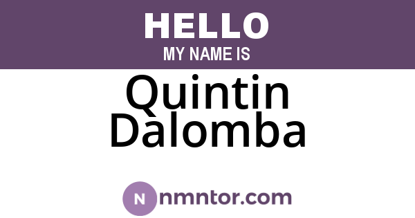 Quintin Dalomba