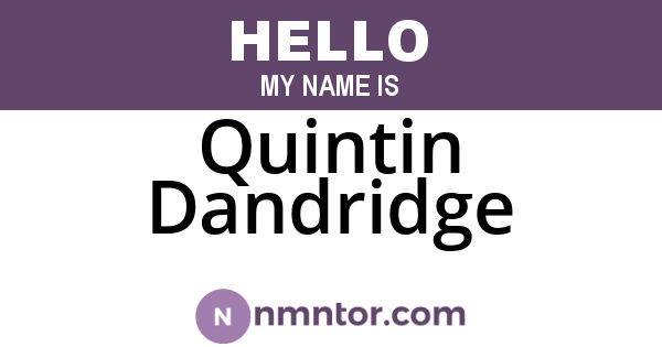 Quintin Dandridge