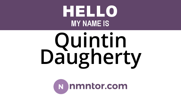 Quintin Daugherty