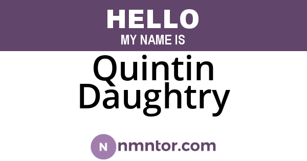 Quintin Daughtry