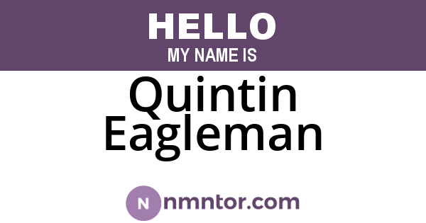 Quintin Eagleman