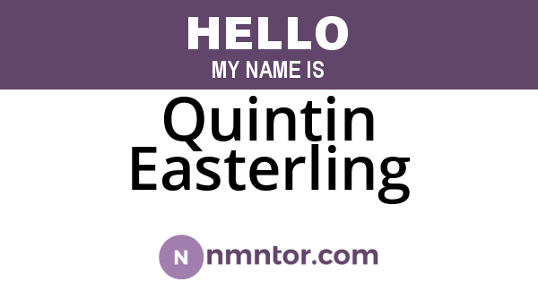 Quintin Easterling