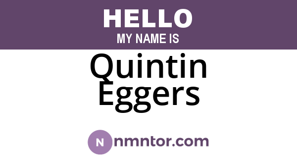 Quintin Eggers
