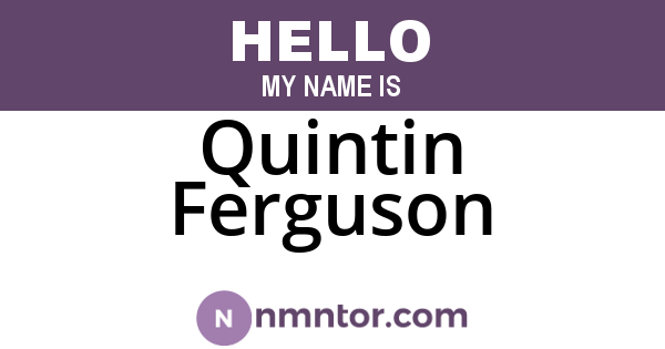 Quintin Ferguson