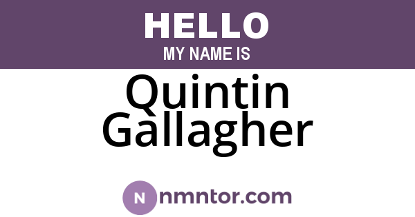 Quintin Gallagher